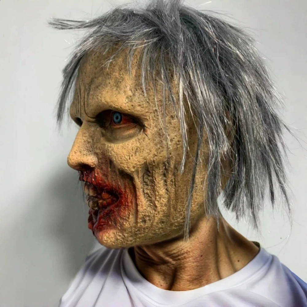 Кровавый головной убор зомби резиновая маска для лица косплея костюм унисекс