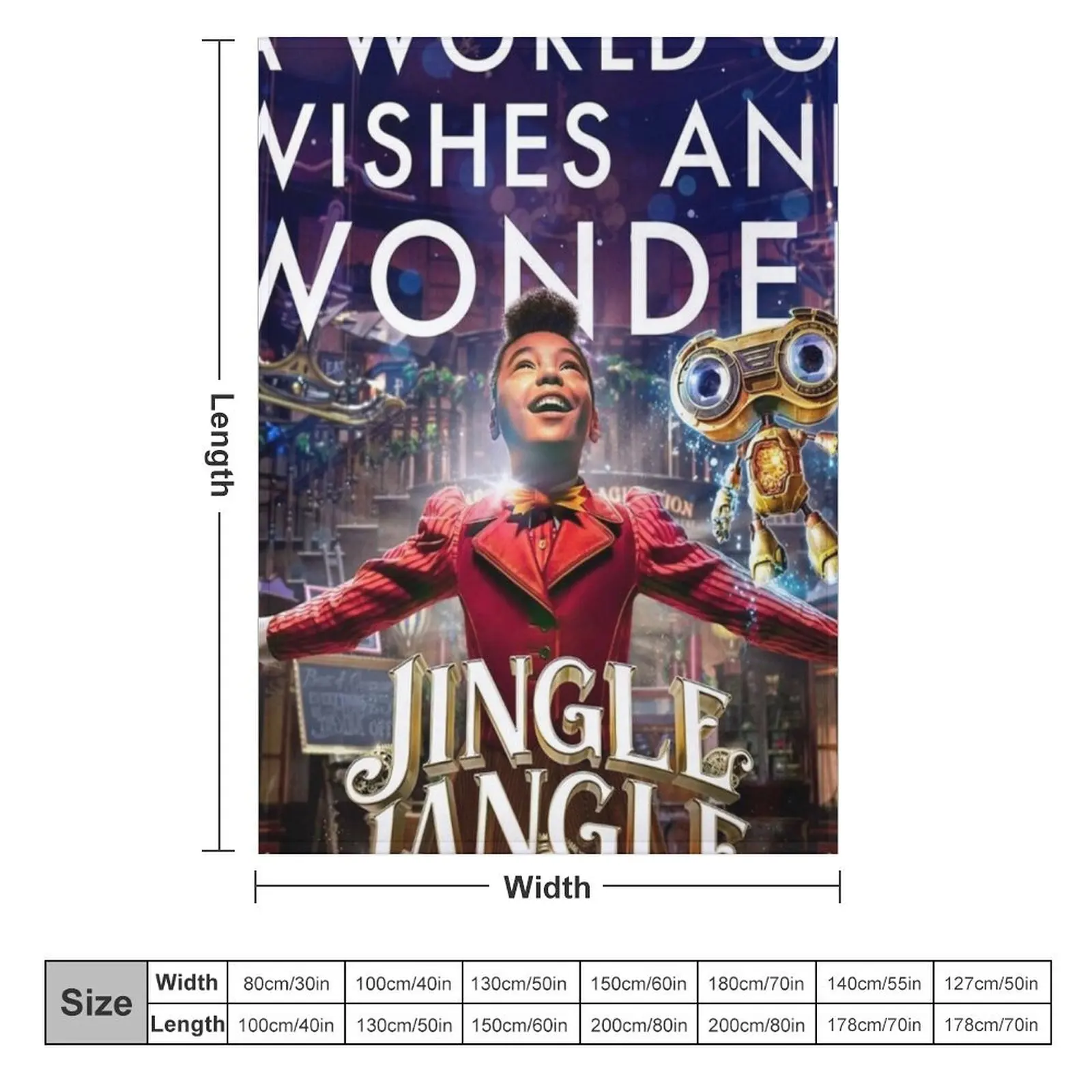 Jingle jangle постер с рождественским путешествием киноплакат декоративное одеяло