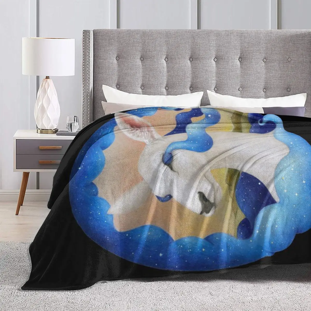 Белый олень — Дух леса ультрамягкое одеяло из микрофлиса