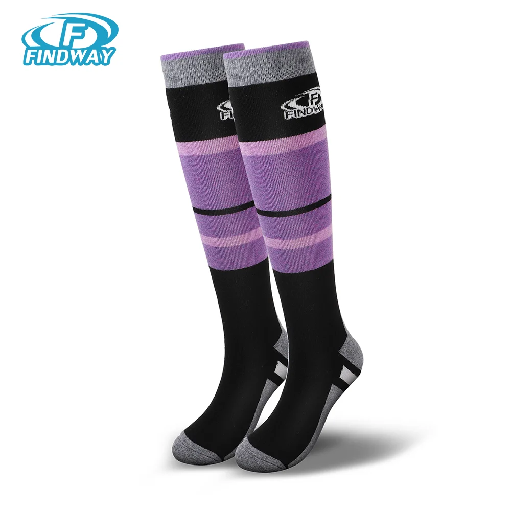 

Findway Merino Wool Ski Socks Winter Warm Socks for Men Women 1 Pairs Pack Over The Calf (OTC) Thermal Socks