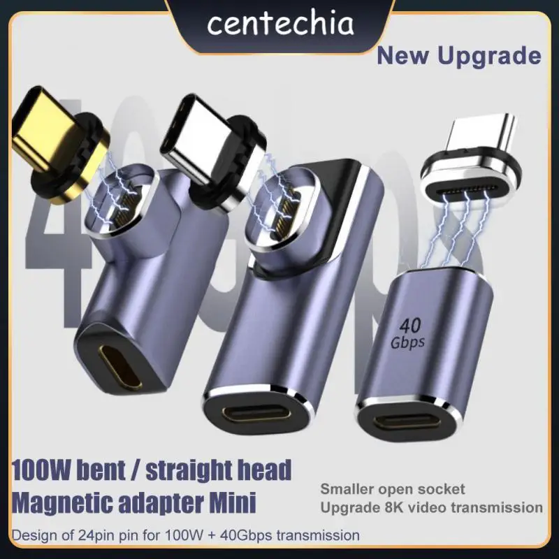 

Magnet Data Transfer 8k@60hz 100w Fast Charging Magnetic Charger Adapter Aluminum Alloy 40gbps Office Accessories Pd Charger