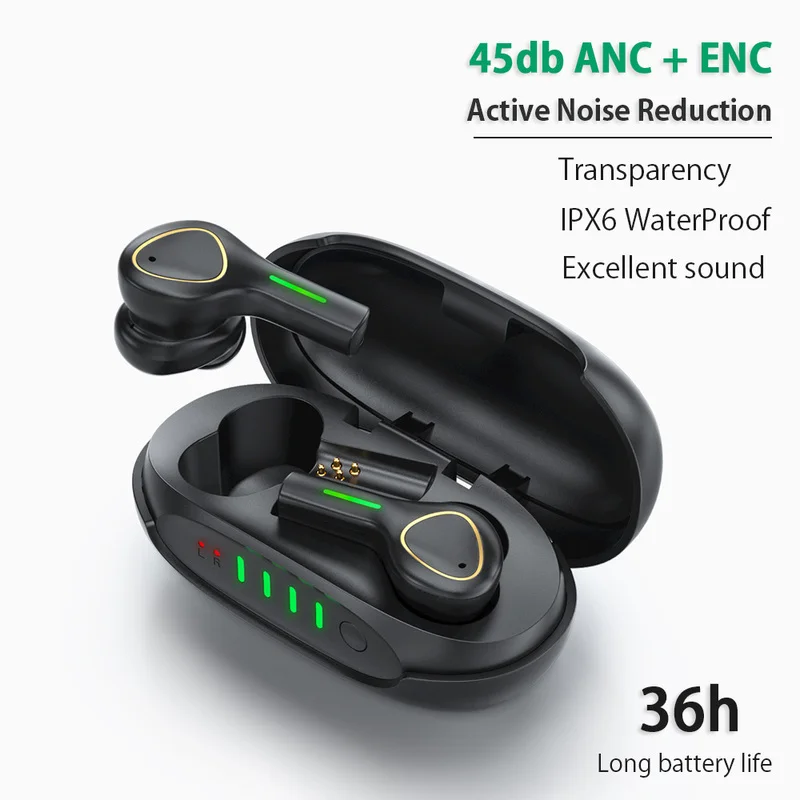 

Bluetooth Headset 5.0 Tws Touch Charge Display In-ear True Wireless Digital Display Gaming Headset