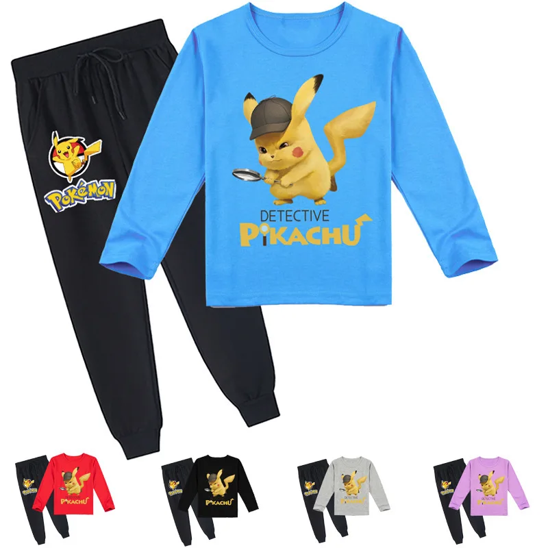 

Детская футболка с круглым вырезом, длинными рукавами и брюками