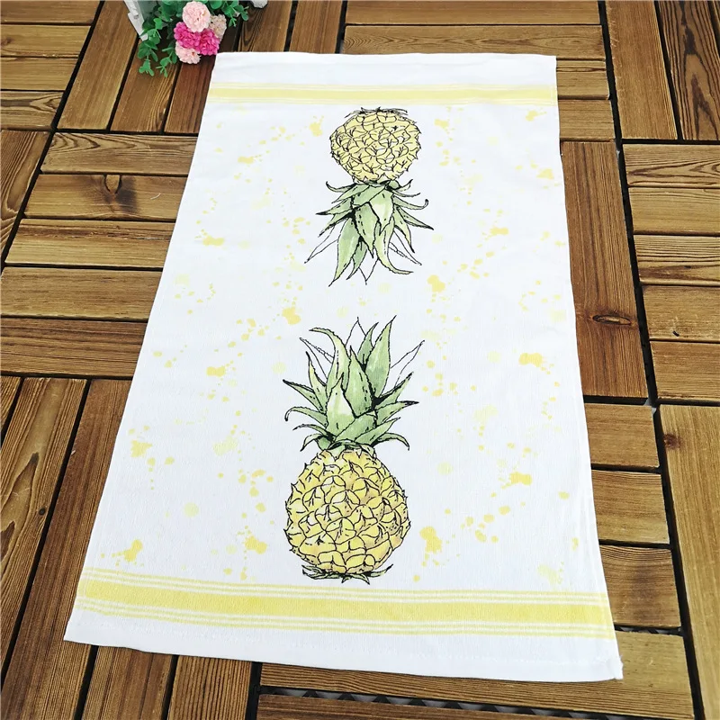 

Впитывающее кухонное полотенце из органического хлопка для мытья посуды, полотенце для лица с принтом вина, кофе, Ткань Для Очистки Кухни, ...