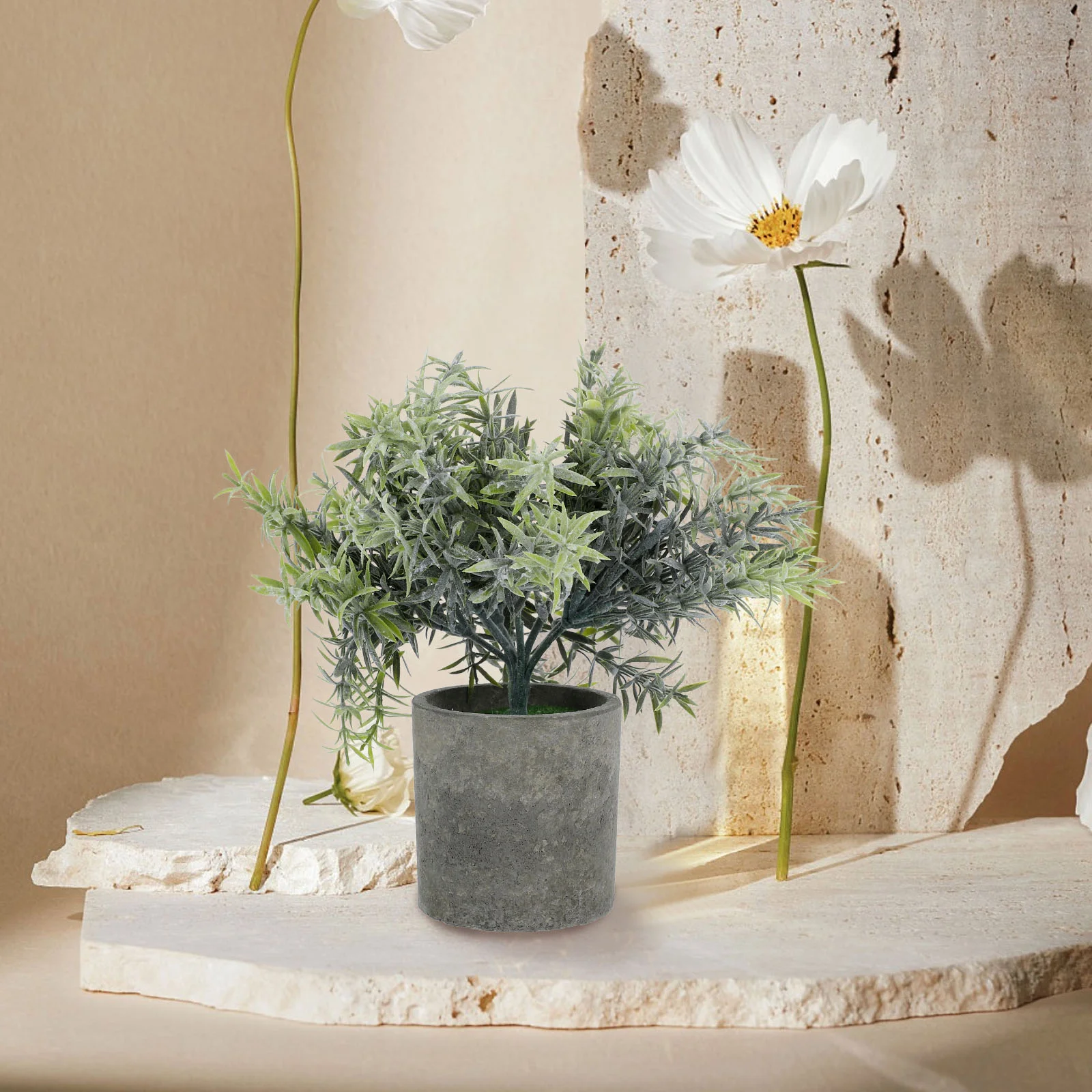 

3pcs Artificial Potted Plants Desktop Faux Potted Plants Bonsai Ornament for Office Home