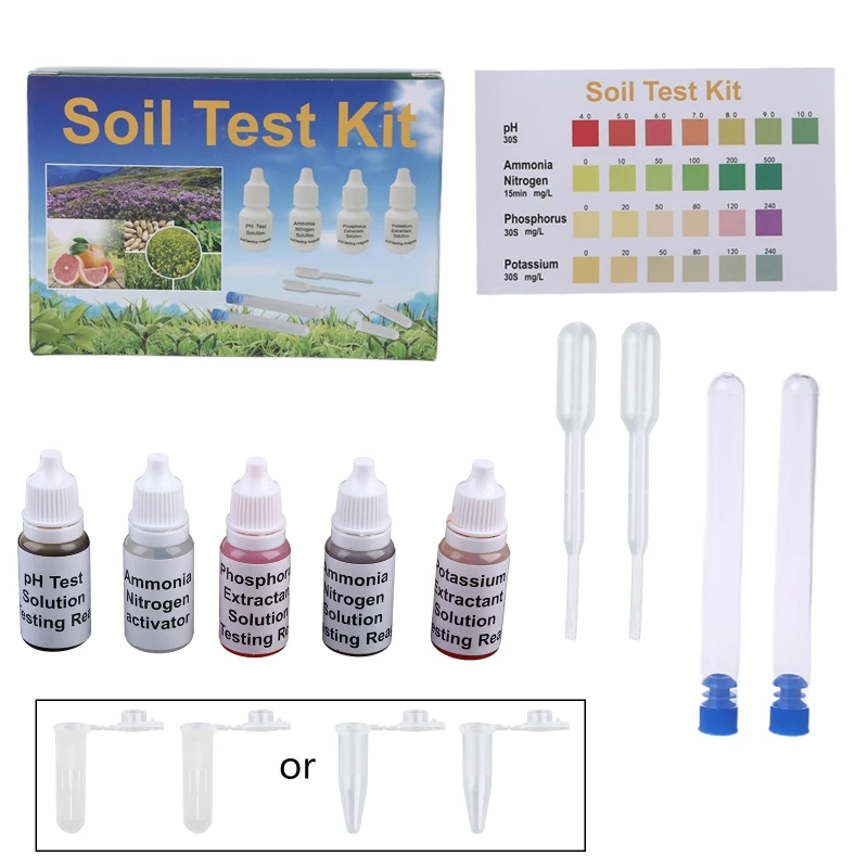 

Soil PH Test Solution Phosphorus N1 Nitrate P1 Potassium K1 K2 Extractant Testing Reagent Kit 53CA