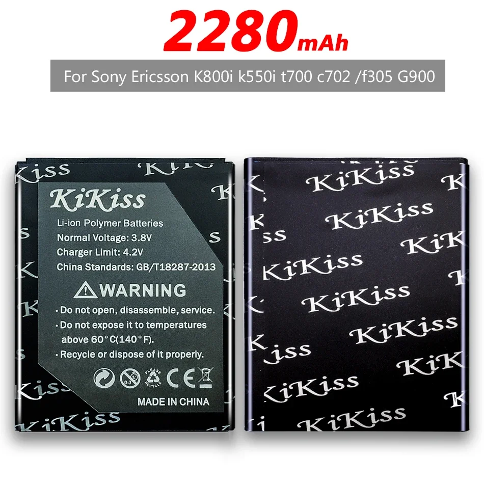 Аккумулятор BST-33 2280 мАч для Sony Ericsson K800i K810i C702 C903 F305 G900 K550i K630i K660i W100I T700 T715