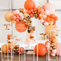 131pcs matte orange balloon garland arch kit pink gold balloons rustic wedding decoration birthday party decor kids baby shower