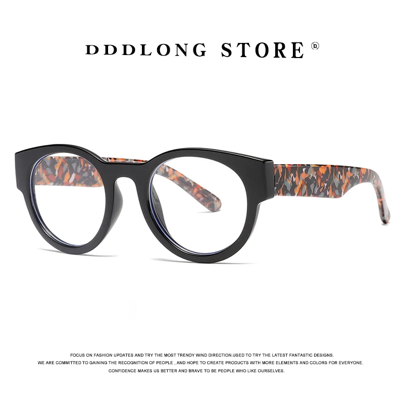 DDDLONG антибликовые круглые очки в оправе для мужчин и женщин оптические линзы