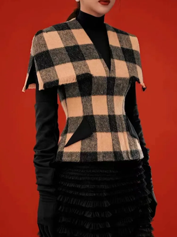 DEAT 2024 осенний комплект из 3 предметов пуловер с v-образным вырезом и кисточками