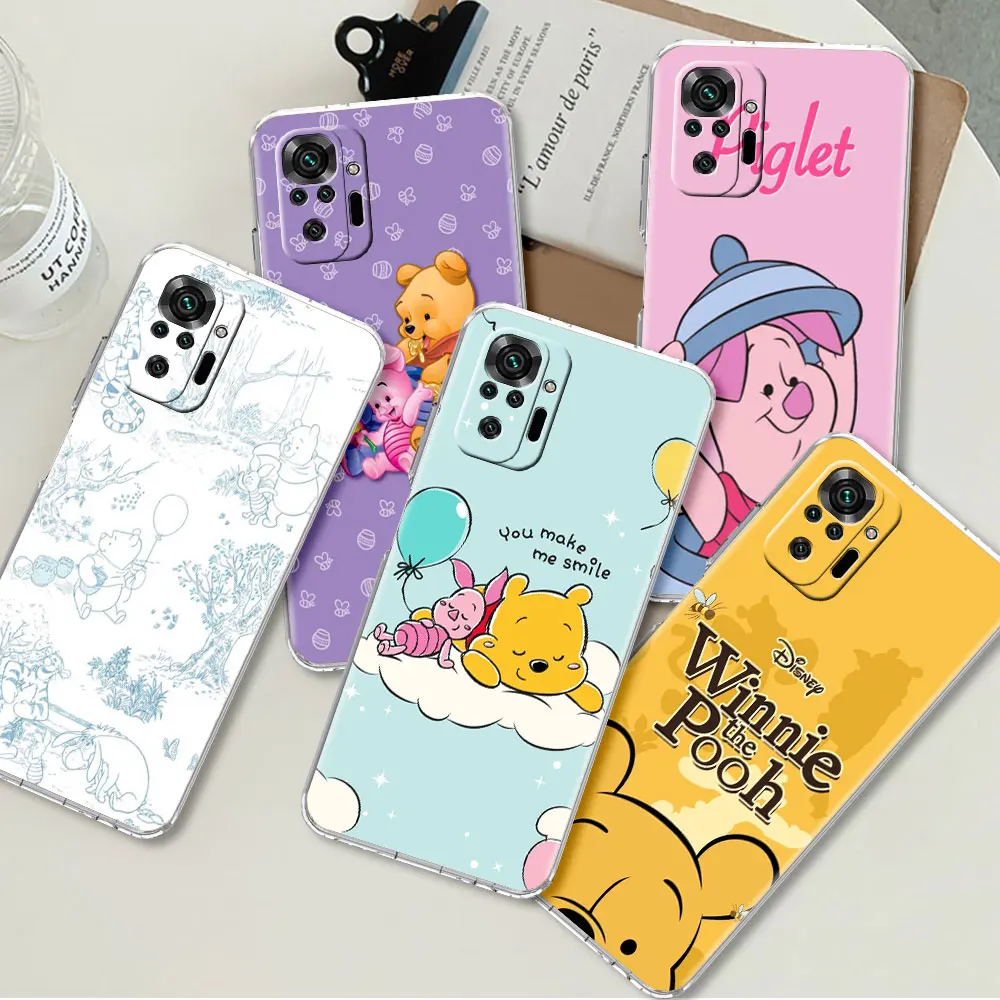 

Disney Winnie The Pooh Clear Case For Xiaomi Redmi Note 10 9 11 Pro 10S 9S 8 K40 9A 9C 9T 7 8T 10C Soft Funda TPU Phone Cover