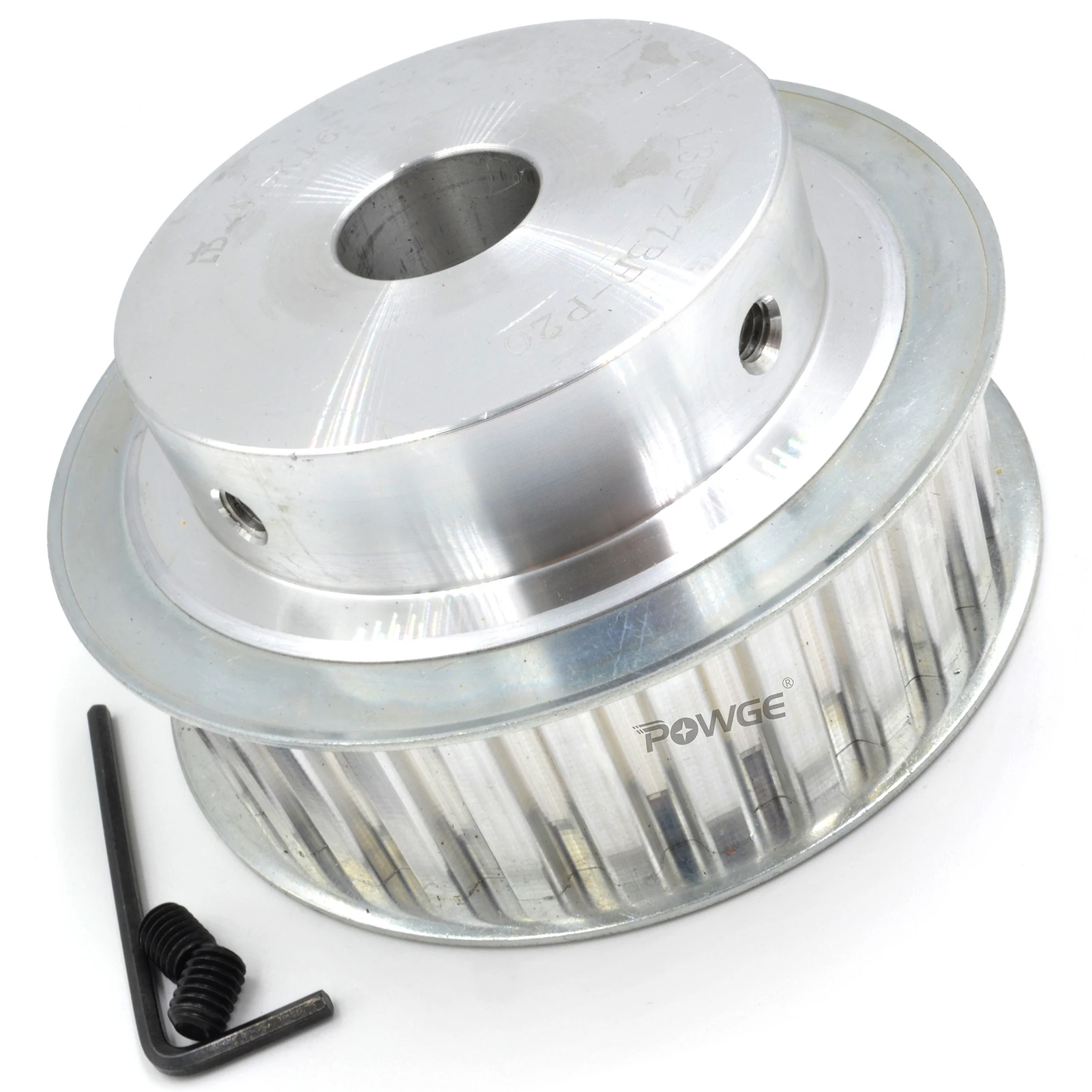 Фото POWGE 27 28 30 45 teeth L Timing Pulley Bore 14/15/16/17/18/19/20/22/24/25/28/30mm for Belt width 13/20/25mm 27T 28T 30T 45T №5