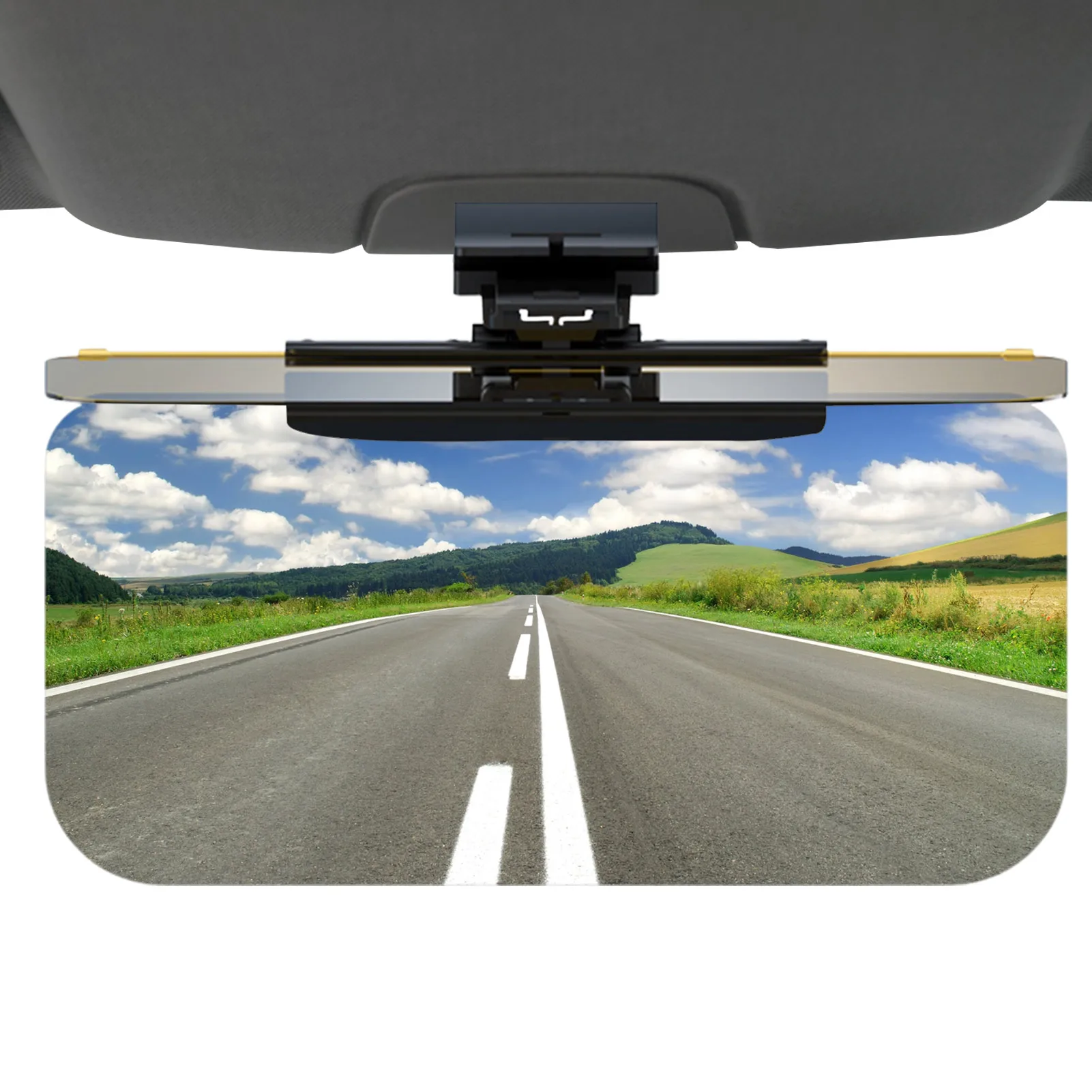 

Car Sun Visor Anti-Glare Blockers UV Fold Flip Down HD Clear View Sunshade 2 In 1 Sun Visor Extender For Cars Sun Blocker
