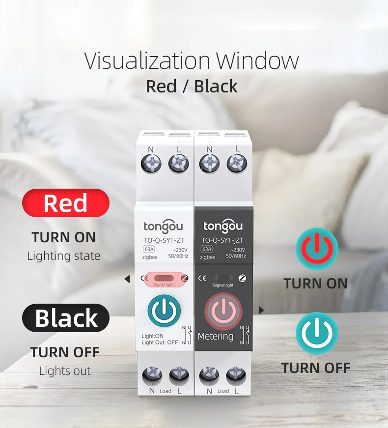 

Tuya Zigbee Circuit Breaker Short Overload Circuit Protector Smart Home Wireless Remote Control Switch By APP With Metering