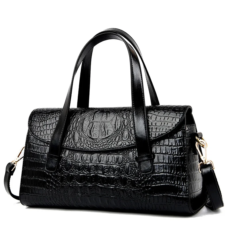

Crocodile Luxury Leather Handbags Women Bags Designer Vintage Alligator Satchel Tote Purse Lady Shoulder Hand Bag for