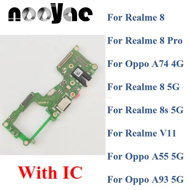 

Для Realme 8 8S 5G Pro V11 порт для зарядной USB док-станции Charger Jack микрофон с гибким кабелем MIC Board с IC