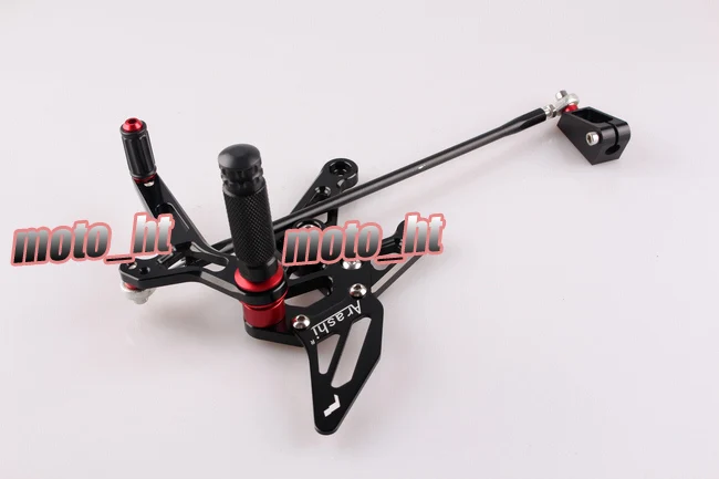 Aluminum Motorcycle Rearset Rear Set Footpegs Adjustable For YAMAHA YZF R1 2007 2008 YZF-R1 Black