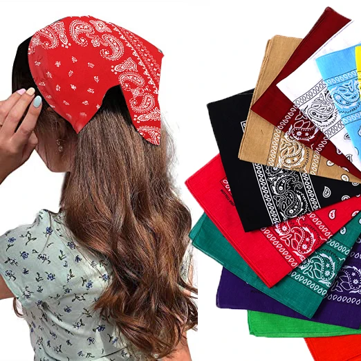 

Fashion Bohemian Print Bandana Hair Scarf Band for Women Girls Turban Headband Unisex Square Scarf Handkerchief