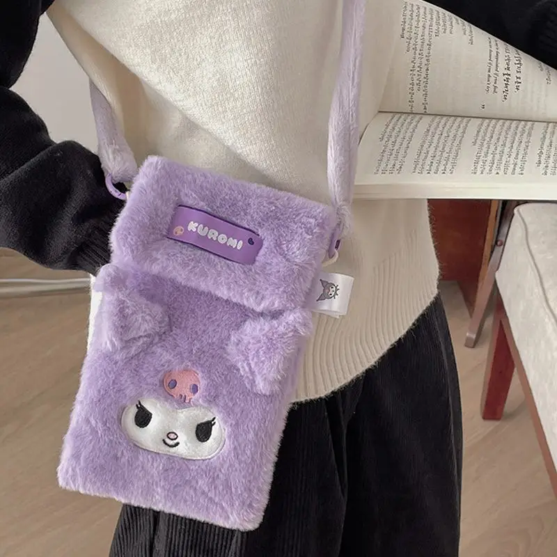 Sanliou осенне-зимняя плюшевая сумка можно носить по диагонали милая мультяшная