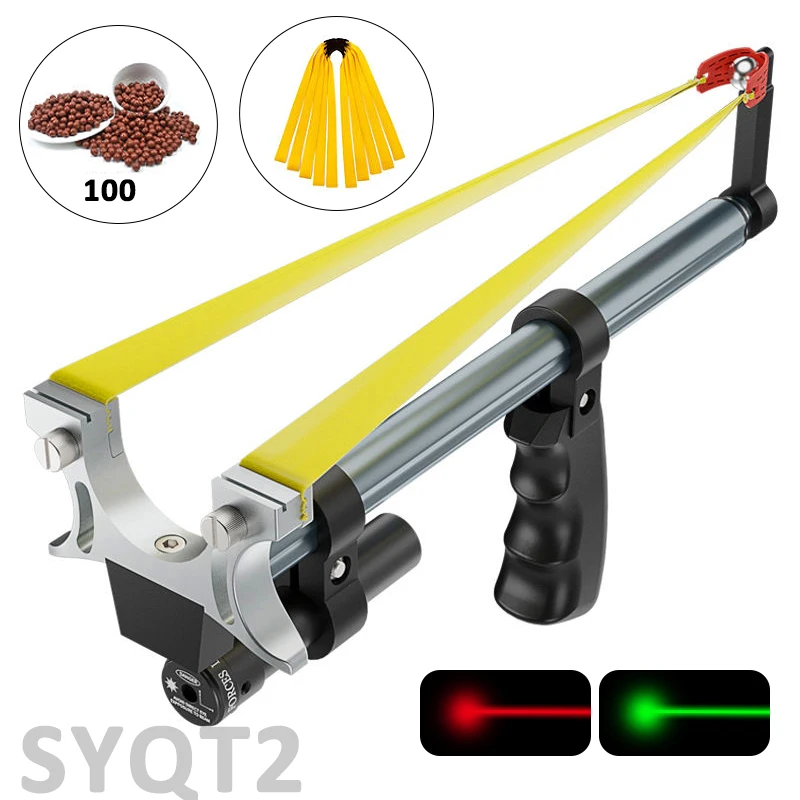 

Прямой телескоп высокой точности, мощный красный лазерный плоский резиновый ремешок, нержавеющая сталь, Охотничья Рогатка