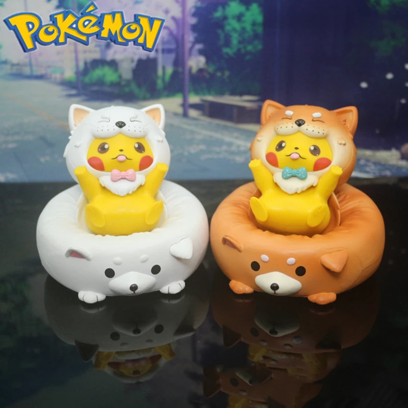 

Pokemon Shiba Inu Pikachu model Q version COS doll children's toys birthday gift Christmas car ornaments boxed hand to do