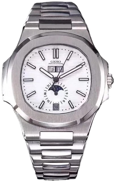 

Автоматические механические мужские часы Moon Phase Blue