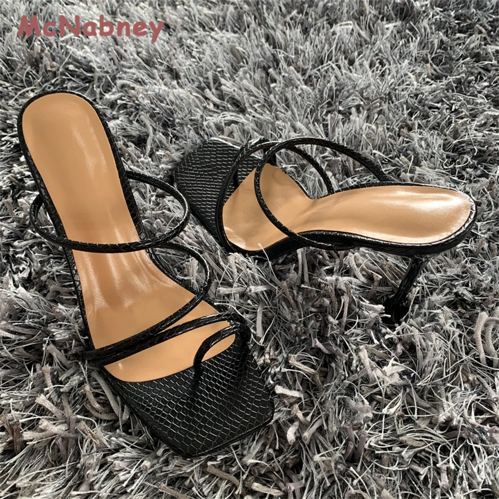 2023 Summer Pumps Sexy Slippers Sandals Shoes Women Thin High Heels Square Toe Sandal Lady Pump Shoes Sexy Flip Flops Heels