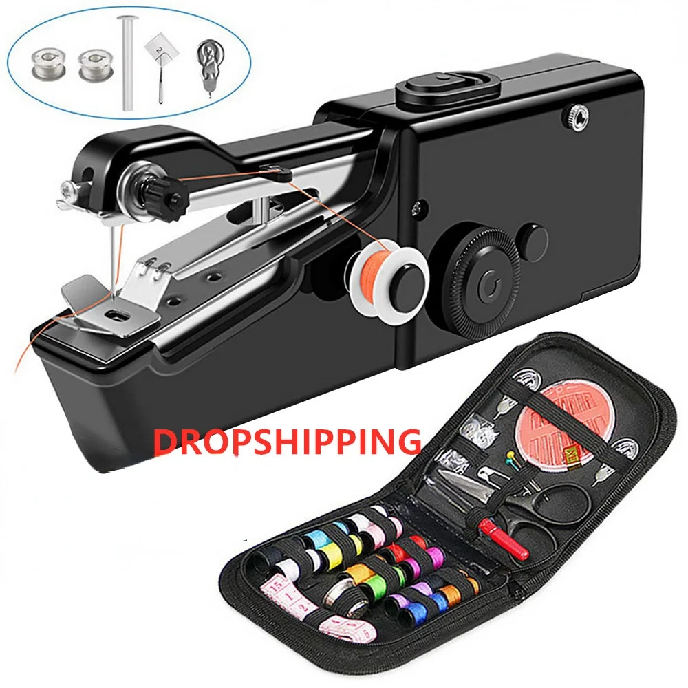 

New Portable Sewing Machine Mini Handheld Sewing Machine Cordless Electric Stitch Household Tool For Fabric Clothes