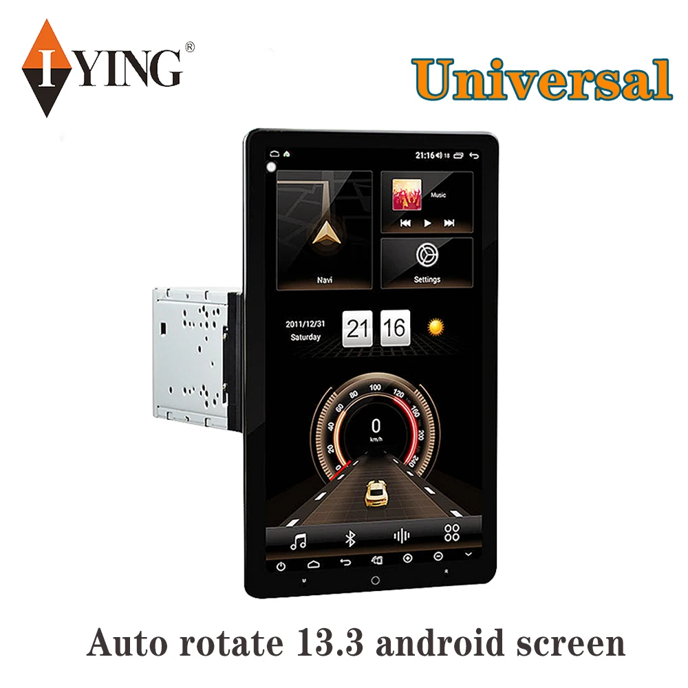 

Universal Car Video Players Rotatable Screen 13.3" Carplay For Android 9 Car Radios For Toyota Hyundai Kia Car Multimedia Player
