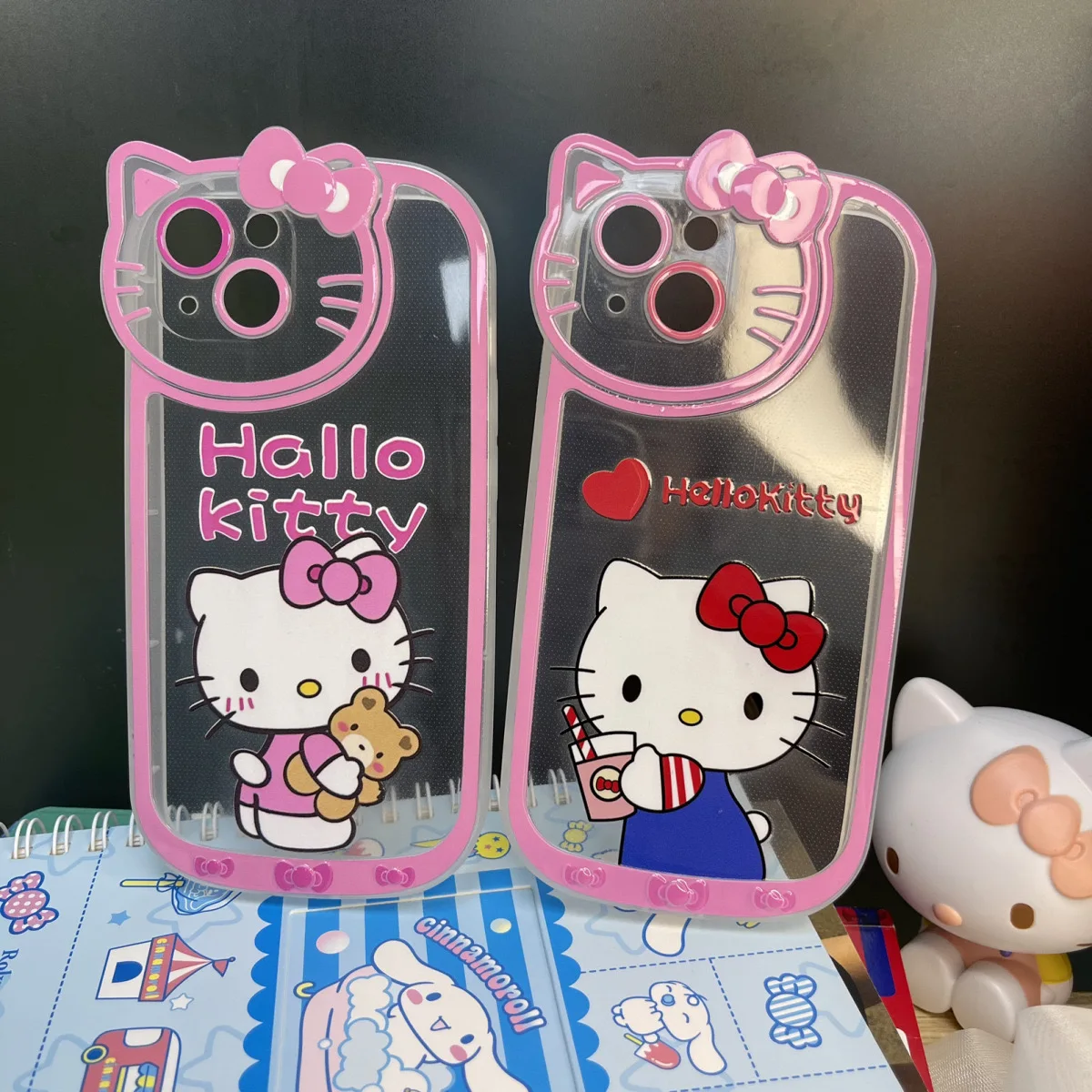 

Cute Cartoon Sanrio Hello Kitty Leather Cortex Phone Case For Iphone 11 12 13 Pro Max X Xs Xr Shockproof Cover