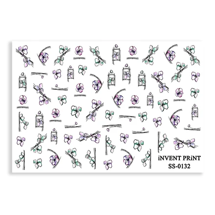Набор iNVENT PRiNT Самоклеящийся слайдер-дизайн Цветы. Паутинка. Геометрия №SS-132 3 шт. |