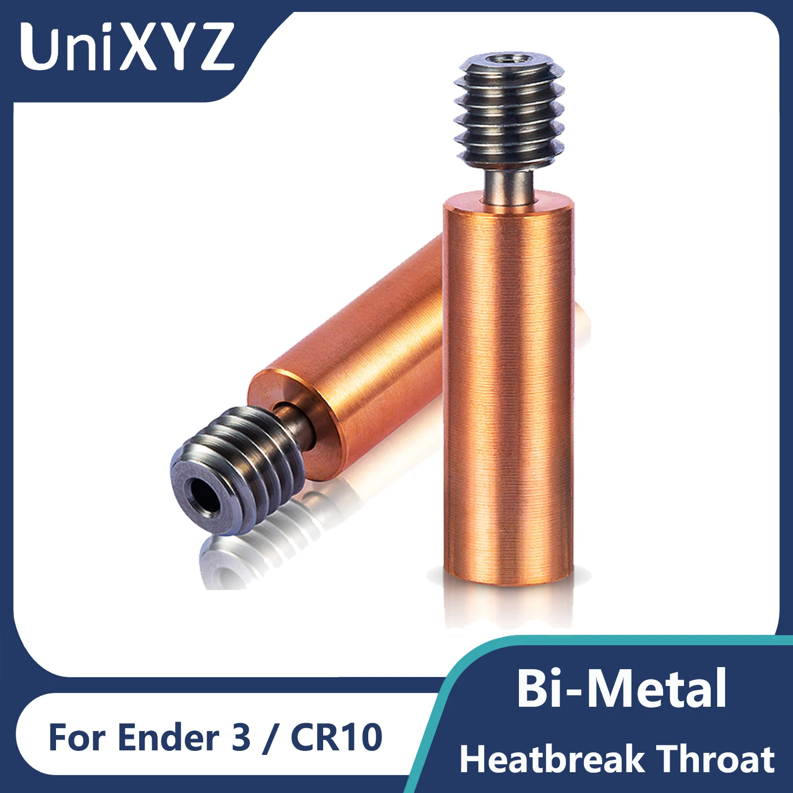 

Bimetal CR10 Heatbreak Titanium Alloy Heat Break Throat 1.75mm Copper Plating Tube For Creality Ender 3 CR-10 Hotend 3D Printer