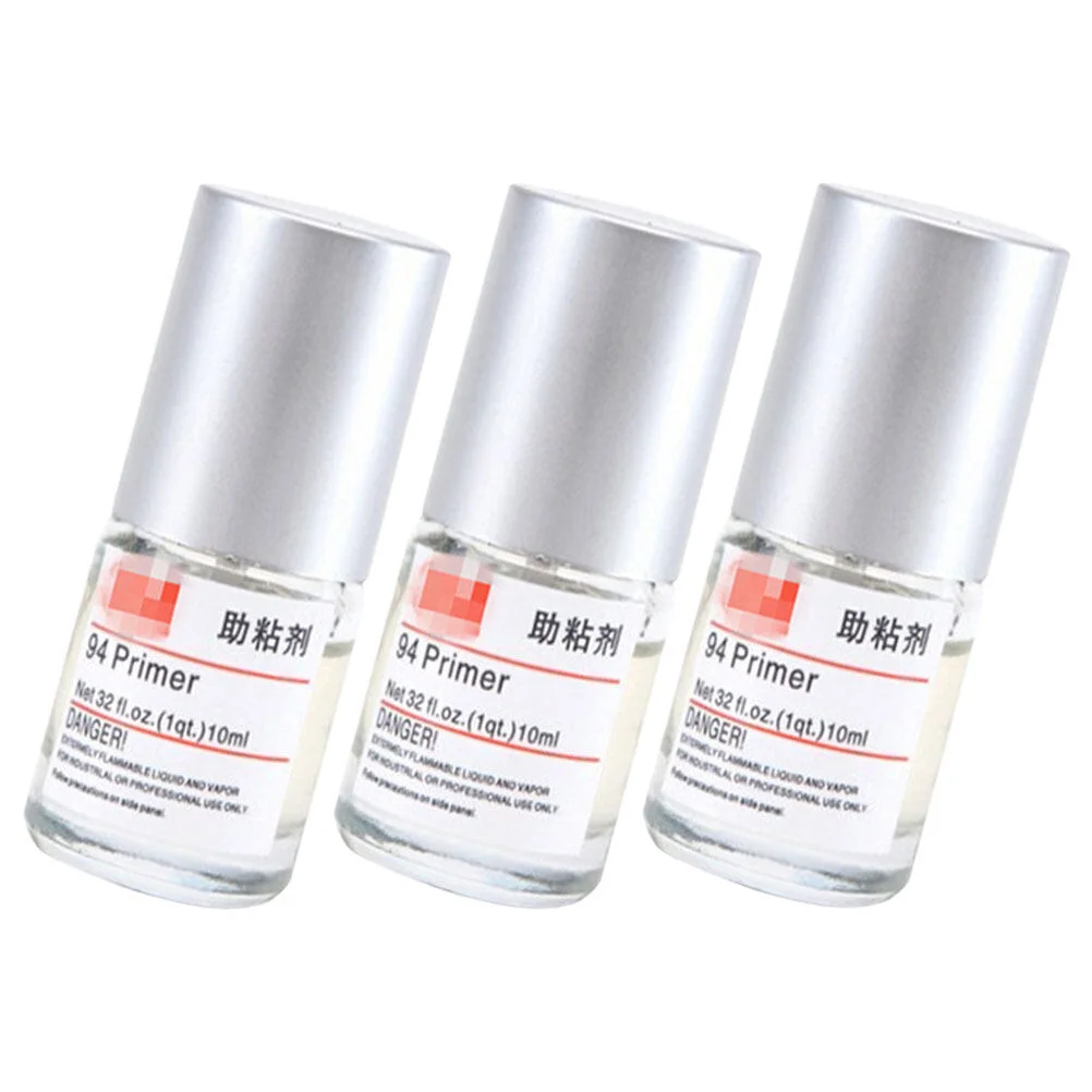 

3 Bottles Automotive Adhesion Promoter Adhesive Tape Supply Double Sided Sticky Portable Boob Primer Miniature Car