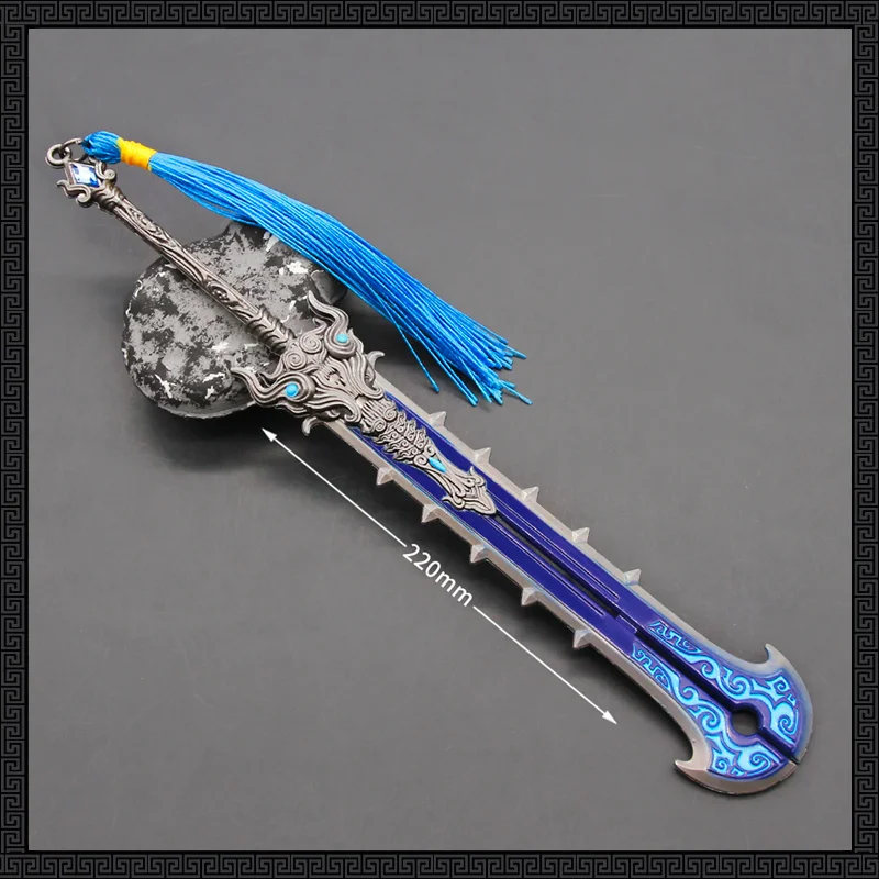 

22CM NARAKA: BLADEPOINT Game Peripheral Greatsword Metal Crafts Decoration Model Personal Gift