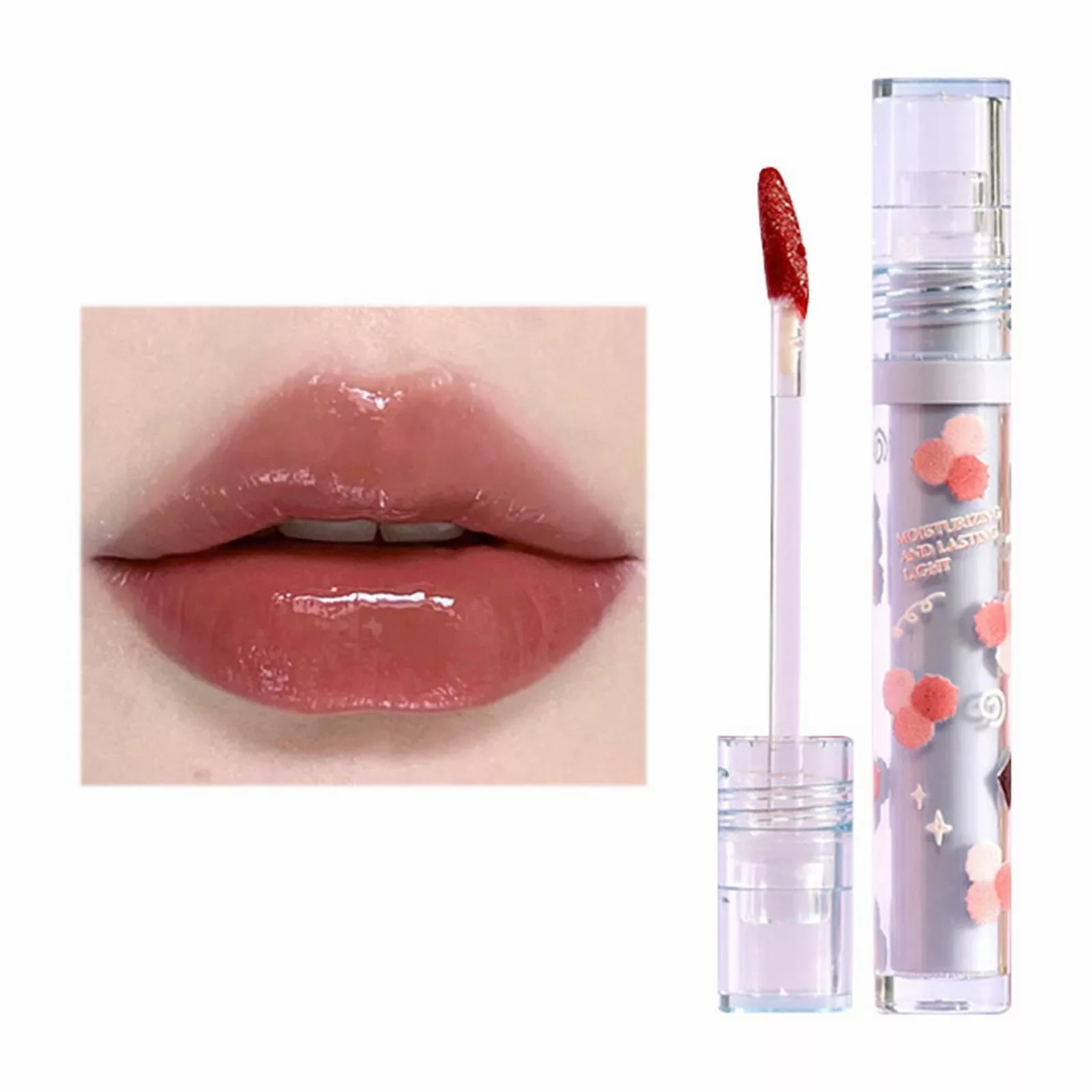 

NEW2023 Natural Lipstick Color Candy Lip Plumper M to L Water Gloss Mirror Lip Glaze Full Run Does Not Fade Clear Lock Plumping