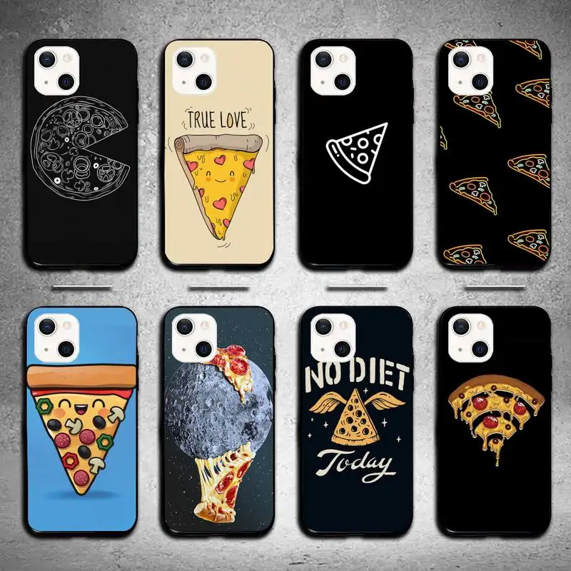 Funny Pizza  Phone Case For iPhone 11 12 Mini 13 14 Pro XS Max X 8 7 6s Plus SE XR Shell