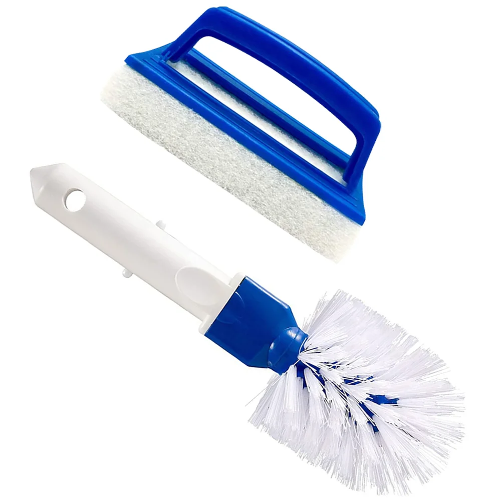 

2 Pcs Swimming Pools Scrubber Brush Inground Sponge Metal Brushes Cleaning Walls Equipment