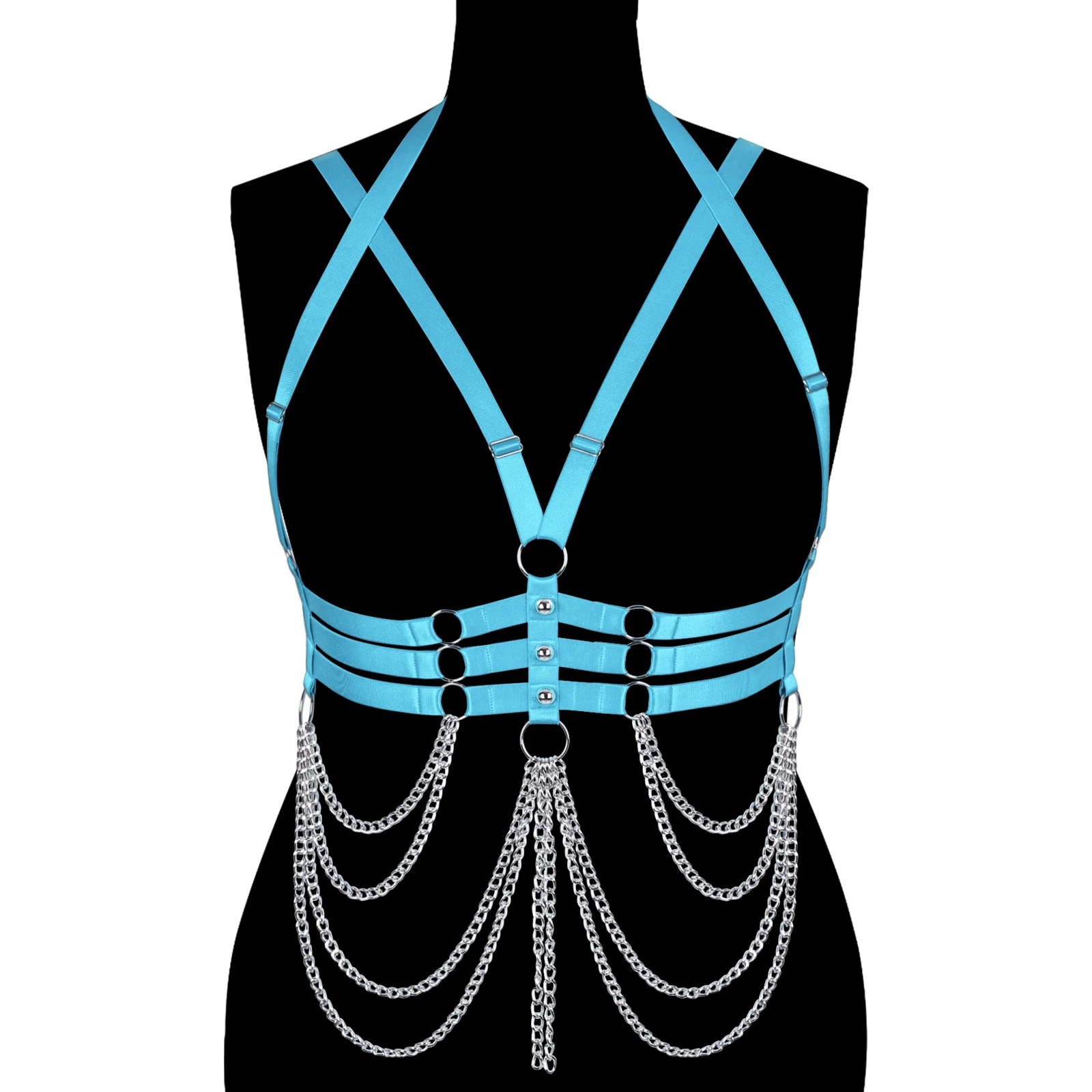 

Women Fetish Underwear Harness Goth Straps Bra Garter Sexy Body Lingerie Belts Waist To Lady Body Bondage Cage Festive Carnival