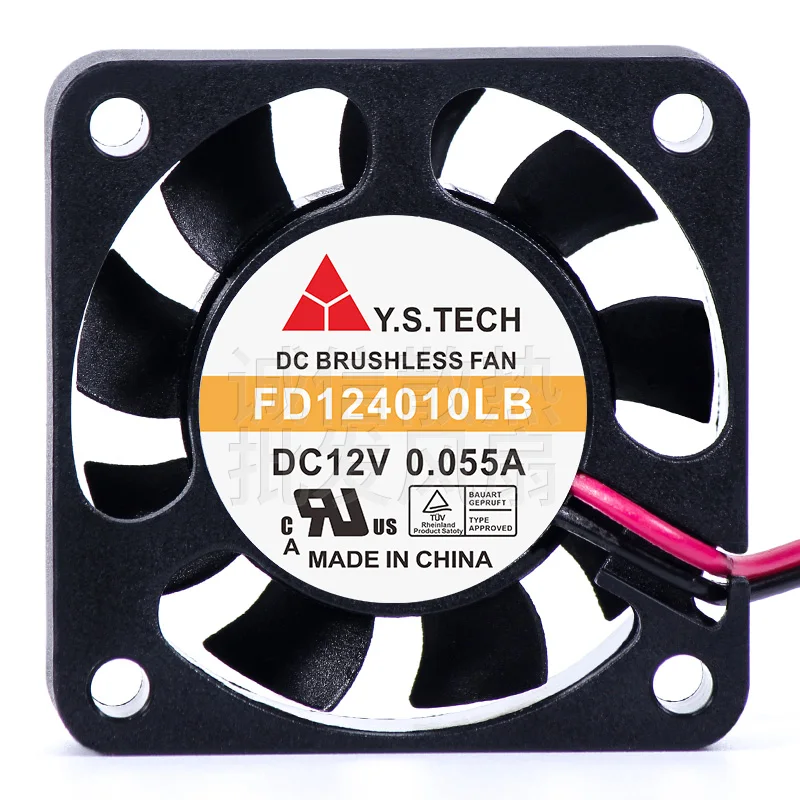 Двухпроводной Вентилятор охлаждения сервера Y.S TECH FD124010LB DC 12 В 0 055a 40x40x10 мм