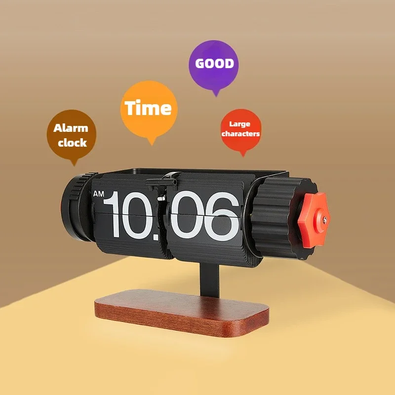 Металлические будильники автоматические часы с поворотом страниц цифровые