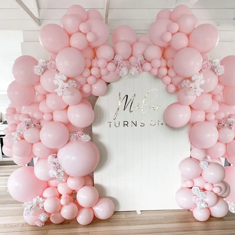 

5/10/12/18inch Double Stuffed Blush Nude Dusty Pink Balloons Garland Arch Kit for Kids Baby Shower Wedding Decoration Supplies