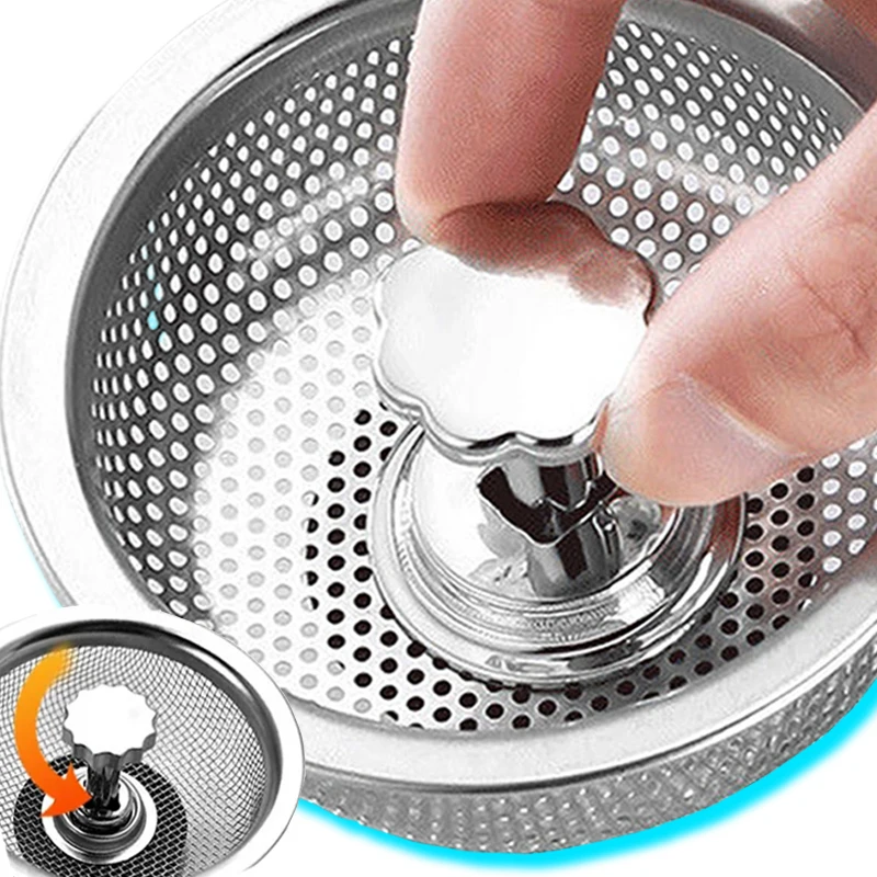 

Kitchen Sink Filter Stainless Steel Sink Mesh Strainer Kitchen Waste Plug Food Slag Trap Bathroom Floor Drain Cover Hair Catcher