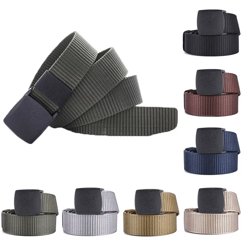 

Male Army Tactical Belt Fashion Canvas Belt Automatic Buckle Nylon Belt Unisex Outdoor Trend Hiking Waistband Casual Hot Sell