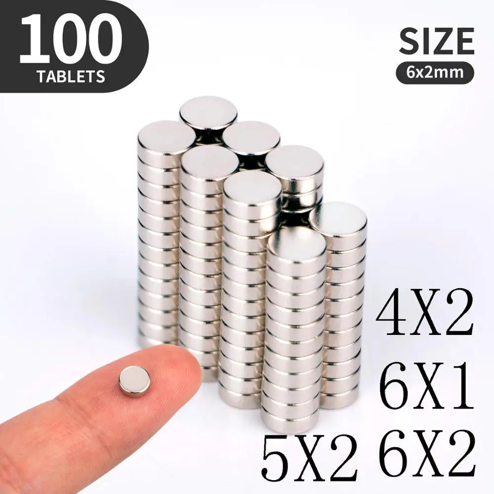 

20/50/100 Pcs Super Strong Rare-Earth Magnets Electrically Conductive Neodymium Magnets Hot Small Round Magnet Home Hardware