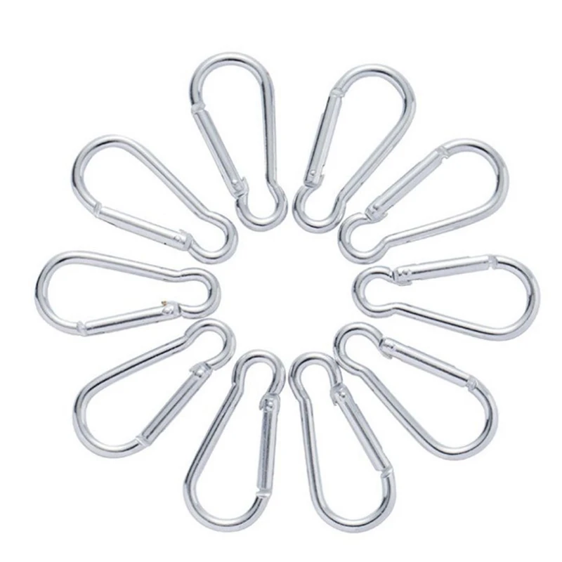 

10Pcs Aluminium Quick Link Locking Carabiner Hanging Hook Safety Buckle Keychain for Camping Hiking Outdoor Tools