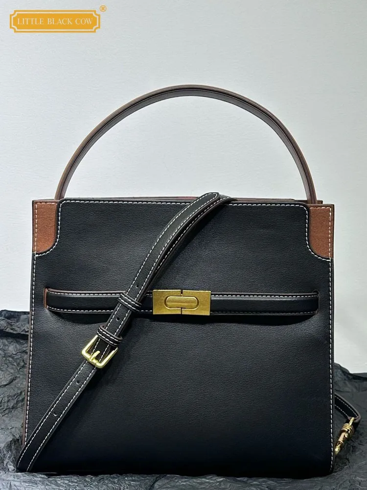 Fashion Totes New Designer Genuine Leather Handbag Office Ladies One Shoulder Underarm Bag Women Square Single Crossbody Bags