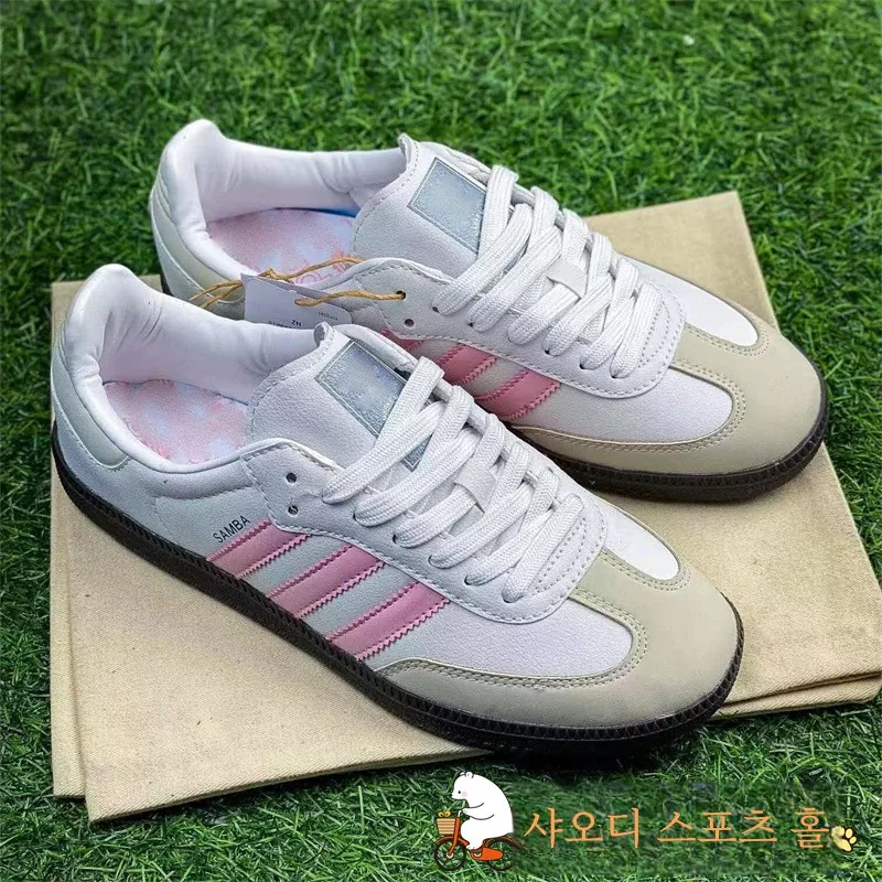 Новые немецкие тренировочные туфли Cortez Samba Og в полоску белого и розового цвета