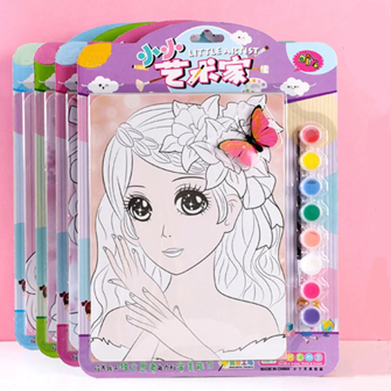 

Children's painting DIY manual graffiti painting park square stall painting kindergarten watercolor painting