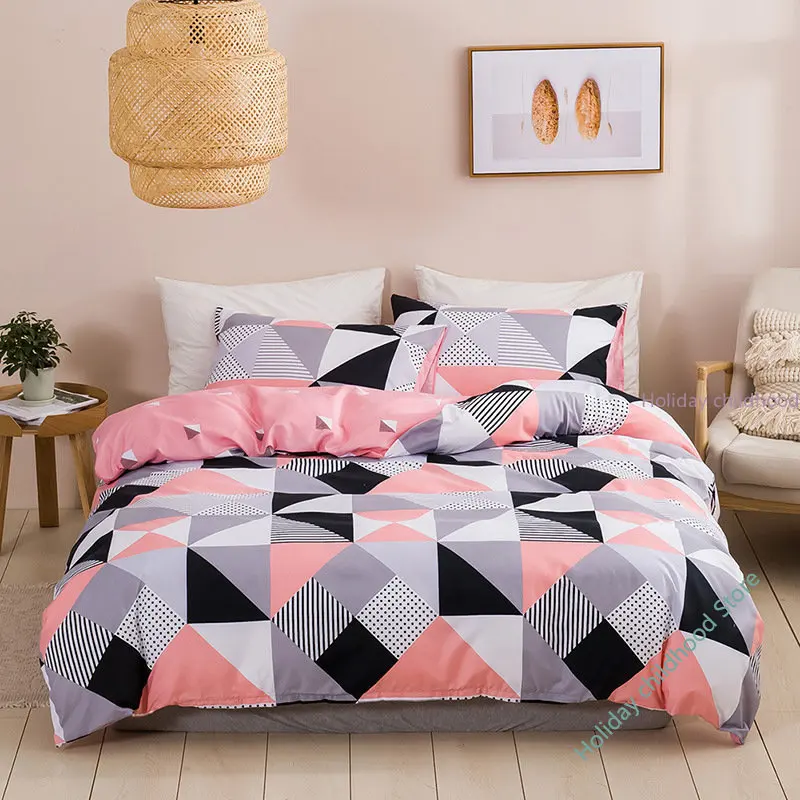 

Modern Geometric Pattern Duvet Cover King Size Home Soft Queen Quilt Cover Fashion Full Twin Bedding Set