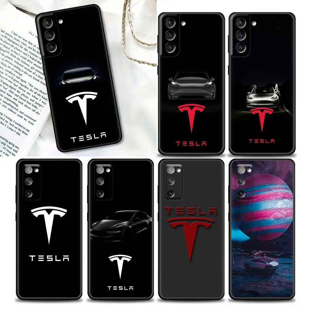 

Phone Case for Samsung Galaxy S22 S7 S8 S9 S10e S21 S20 Fe Plus Ultra 5G Soft Silicone Case Cover New Energy Driving T-Tesla